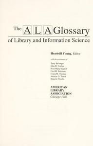 The ALA glossary of library and information science