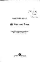 Of war and love cover