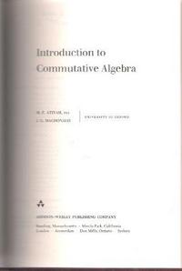 Introduction to commutative algebra cover
