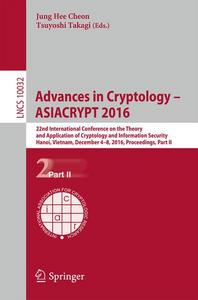 Advances in Cryptology – ASIACRYPT 2016