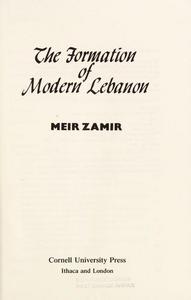 The formation of modern Lebanon