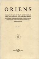 Oriens, Volume 33