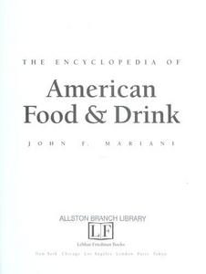 The encyclopedia of American food and drink