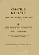 Château Gaillard études de castellogie médiévale, IX-X
