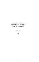 International Law Reports: Volume 23
