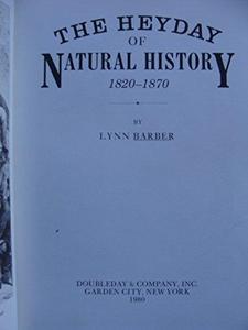 The Heyday of Natural History