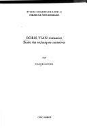 Boris Vian romancier: etude des techniques narratives