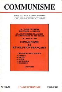 Communisme, numéros 20 et 21 - 1988-1989
