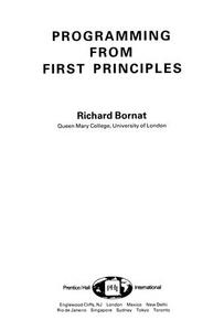 Programming from first principles