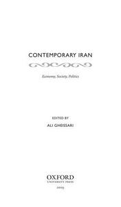Contemporary Iran: economy, society, politics