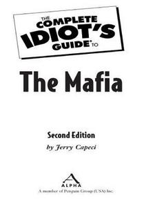 The complete idiot's guide to the Mafia