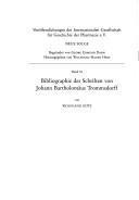 Bibliographie der Schriften von Johann Bartholomäus Trommsdorff