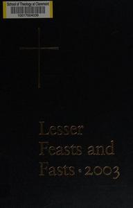 Lesser Feasts And Fasts 2003