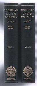 History of Secular Latin Poetry In 2VOL