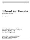 50 Years of Army Computing: From ENIAC to MSRC