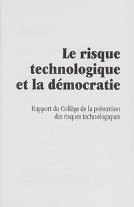 Le risque technologique et la démocratie