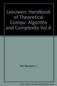 Handbook of theoretical computer science