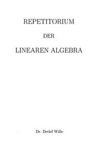 Repetitorium der linearen Algebra