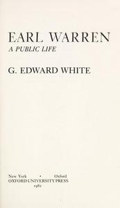 Earl Warren : a public life
