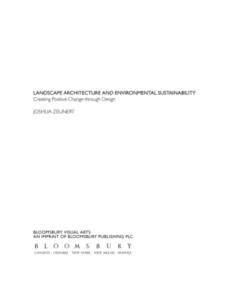 Landscape Architecture and Environmental Sustainability
