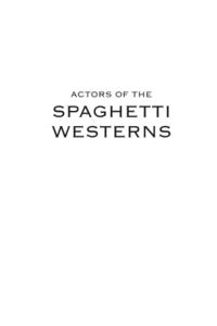 Actors of the Spaghetti Westerns