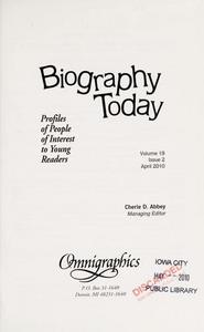 Biography Today 2010 Issue 2