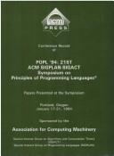 Popl 94 : 1st ACM Symposium on Principles of Programming Languages