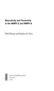 Masculinity and femininity in the MMPI-2 and MMPI-A