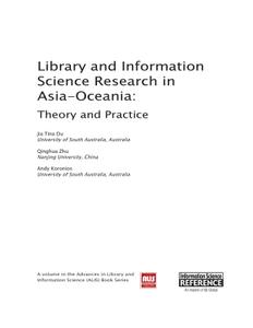 Library and information science research in Asia-Oceania : theory and practice