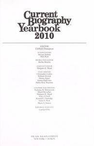 Current biography yearbook 2010