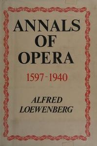 Annals of opera, 1597-1940