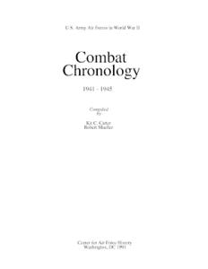 Combat Chronology: 1941-1945