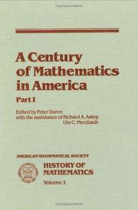 A Century of Mathematics in America, Part 1