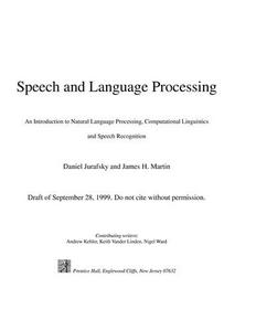 Speech and language processing