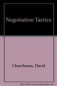 Negotiation tactics
