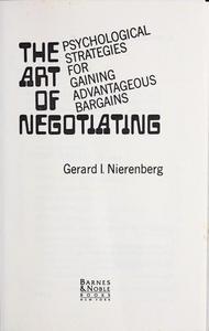 The art of negotiating