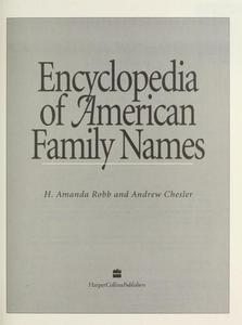 Encyclopedia of American family names