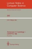 Advances in Cryptology--Crypto '86