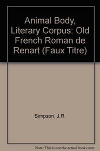 Animal body, literary corpus : the old French "Roman de Renart"