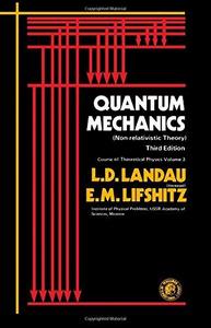 Quantum Mechanics-Nonrelativistic Theory