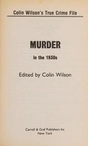Murder in the 1930's