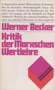 Kritik der Marxschen Wertlehre