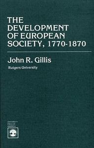 The development of European society, 1770-1870