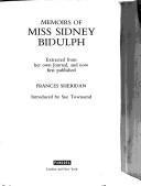 Memoirs of Miss Sidney Bidulph