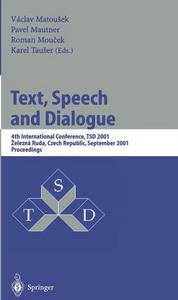 Text, Speech and Dialogue