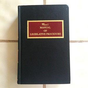 Mason's Manual of Legislative Procedure