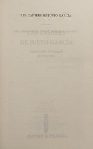 Les cahiers de Justo García