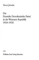 Die Deutsche Demokratische Partei in der Weimarer Republik : 1924-1930