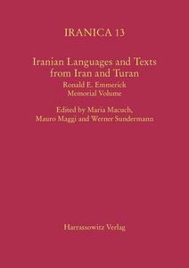 Iranian Languages and Texts from Iran and Turan