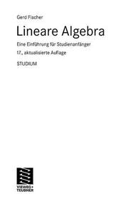 Lineare Algebra: eine Einführung für Studienanfänger